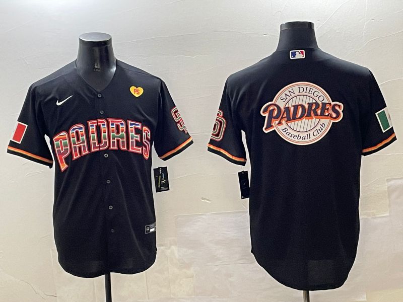 Men San Diego Padres Blank Black Fashion Game 2025 Nike MLB Jersey style 12